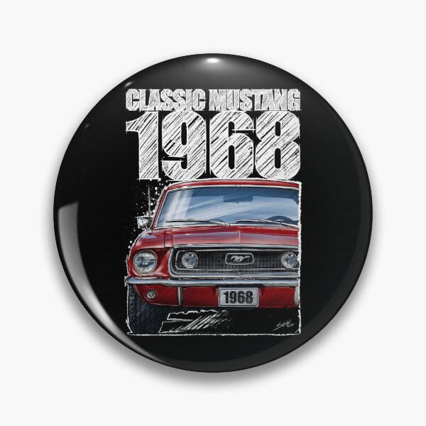 Item preview, 1968 Ford Mustang - Classic Muscle Car - Red (dark background) designed and sold by Petrolhead T-Shirts and Art.
