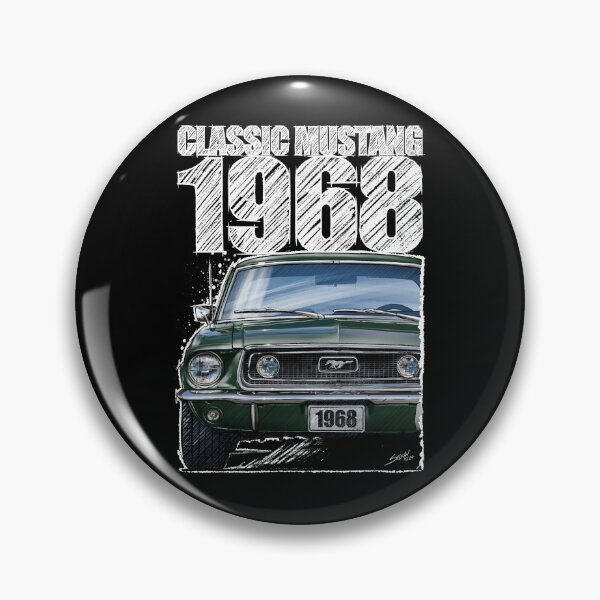 Item preview, 1968 Ford Mustang - Classic Muscle Car - Dark Green (dark background) designed and sold by Petrolhead T-Shirts and Art.