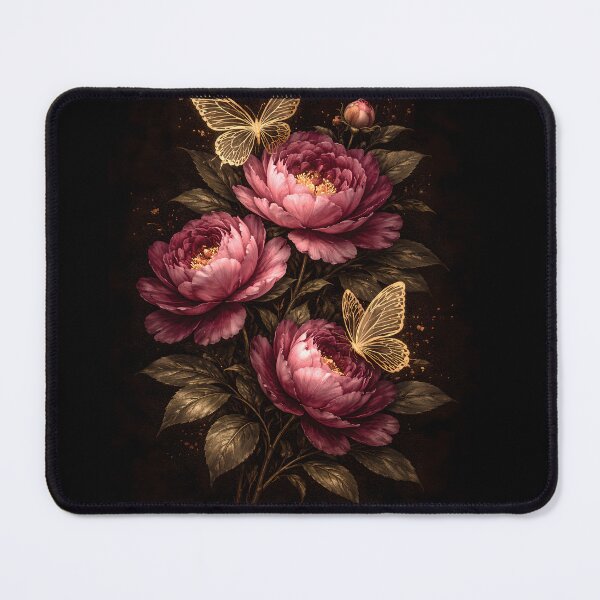 Item preview, Dark Peony & Gold Butterfly Phone Case | Elegant Black Floral with Gold Line Art designed and sold by ChubbyGoong.