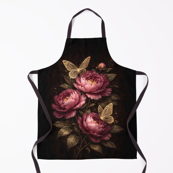 Artikelvorschau, Handyhülle mit dunkler Pfingstrose und goldenem Schmetterling | Elegantes schwarzes Blumenmuster mit goldenen Linien entworfen und verkauft von ChubbyGoong.