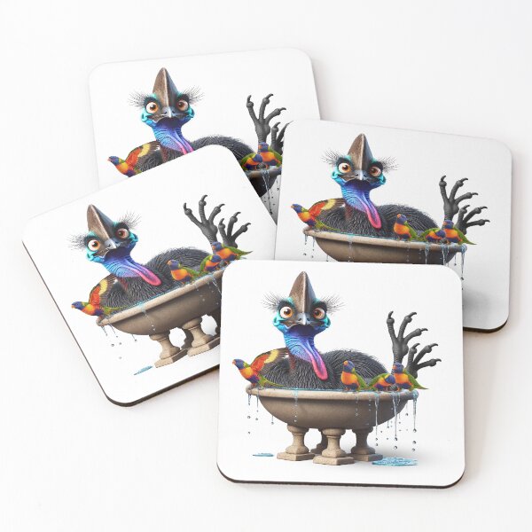 Item preview, Judgy Cassowary Birdbath – Critter Chronicles designed and sold by critterchrons.