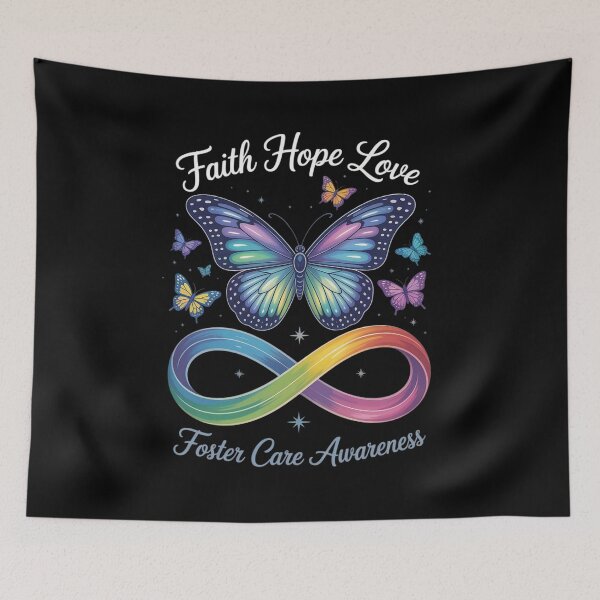 Item preview, Butterfly Faith Hope Love Foster Care Awareness designed and sold by KonopikaaArt.