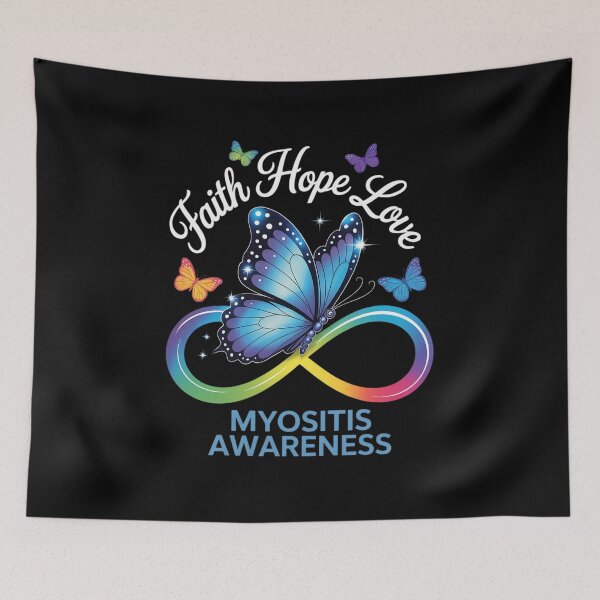 Item preview, Butterfly Faith Hope Love Myositis Awareness designed and sold by KonopikaaArt.