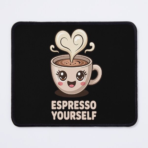 Item preview, Cute Espresso Yourself Coffee Cup Coffee Pun designed and sold by SignaturalGen.