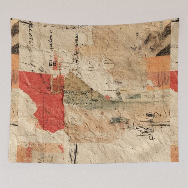 Item preview, Imperfect Hand-Drawn Scribbles – Warm Textured Collage designed and sold by ChinzorigBAY.