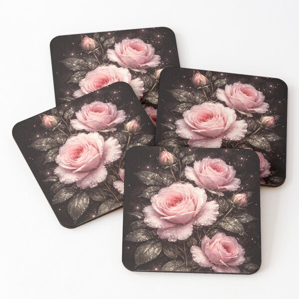 Item preview, Midnight Dew Rose Phone Case | Sparkling Pink Rose on Black | Elegant Floral Aesthetic designed and sold by ChubbyGoong.