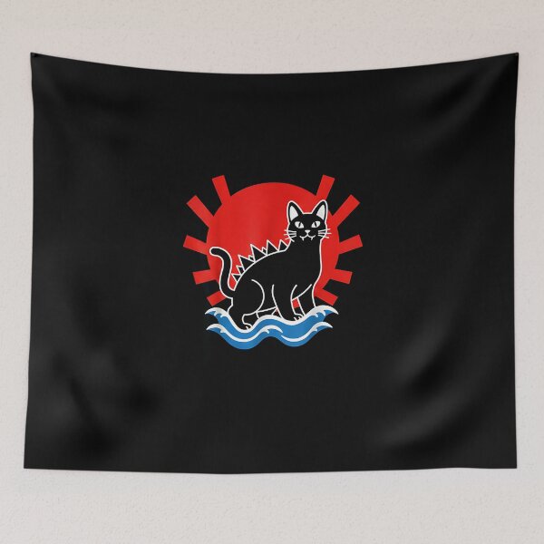 Item preview, Demon Cat Wave – Japanese Art designed and sold by SWEET-TINAPAY.