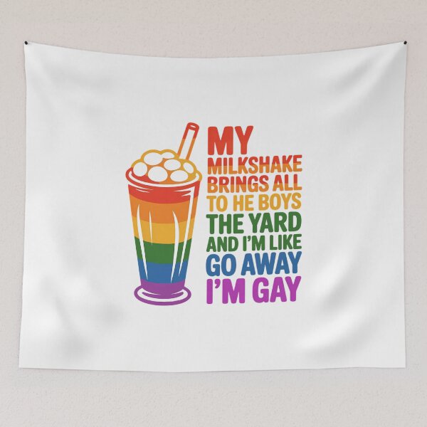 Item preview, My Milkshake Brings All The Boys To The Yard LGBTQ Gay Pride designed and sold by IdunayaStore.