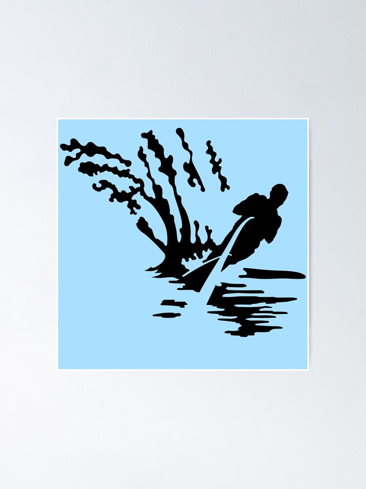 "Waterskiing" Poster for Sale by sibosssr Redbubble