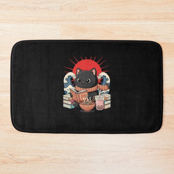 Item preview, Japanese Bookish Cat – Great Wave Art designed and sold by SWEET-TINAPAY.