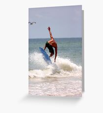 Riding the wave Greeting Card