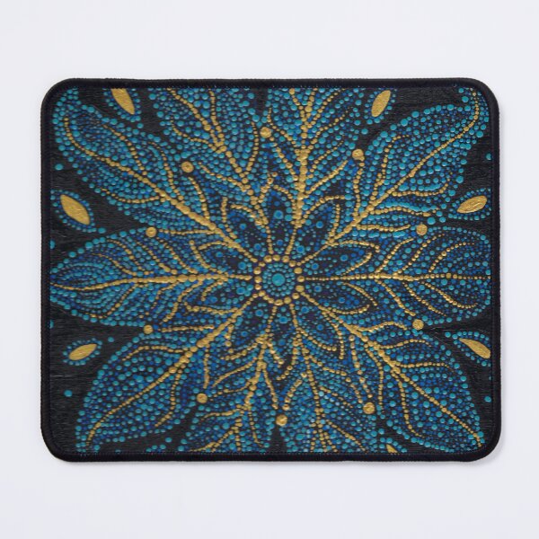 Item preview, Blue and Gold Feather Mandala designed and sold by ElexisND.