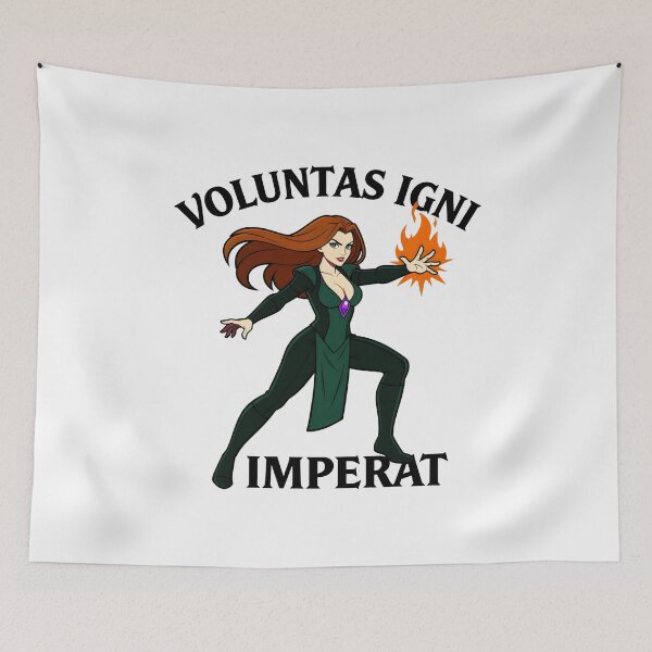 Item preview, Voluntas Igni Imperat Fantasy Fire Sorceress Elemental Magic Art designed and sold by SplashTastic.