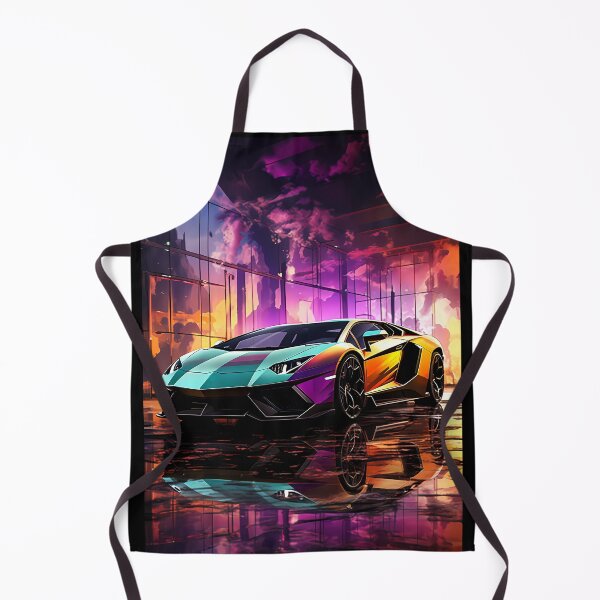 Item preview, Futuristic V12 machine parked in neon‑lit gallery space designed and sold by RevUpDesign.