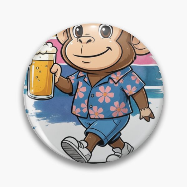 Item preview, Beer Lover Monkey – Funny Drinking Art designed and sold by rjjvstudio26.