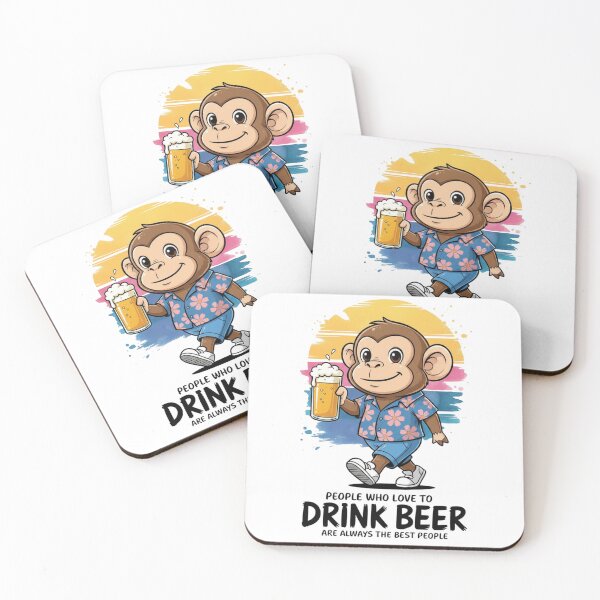 Item preview, Beer Lover Monkey – Funny Drinking Art designed and sold by rjjvstudio26.