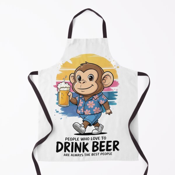 Item preview, Beer Lover Monkey – Funny Drinking Art designed and sold by rjjvstudio26.