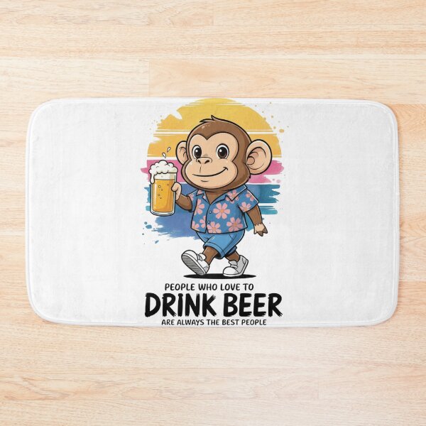 Item preview, Beer Lover Monkey – Funny Drinking Art designed and sold by rjjvstudio26.