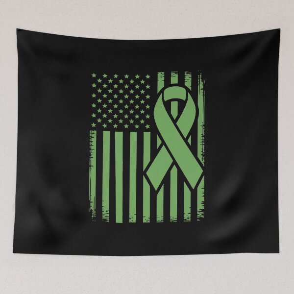 Item preview, American Flag Green Ribbon Dwarfism Awareness designed and sold by SIGORDESIGN.