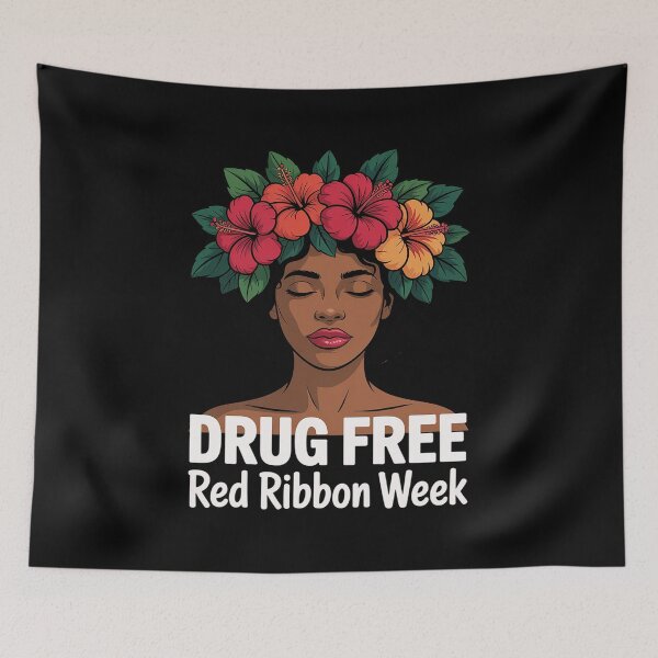 Item preview, Afro Black Woman Flowers Free Red Ribbon Week Awareness designed and sold by SIGORDESIGN.