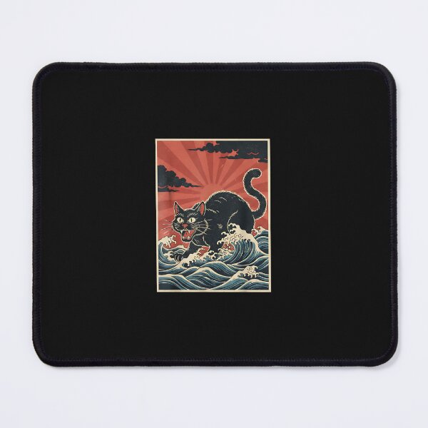 Item preview, Kaiju Cat – Great Wave Japan designed and sold by SWEET-TINAPAY.