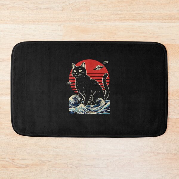 Item preview, Kaiju Cat Invasion – Great Wave Style designed and sold by SWEET-TINAPAY.