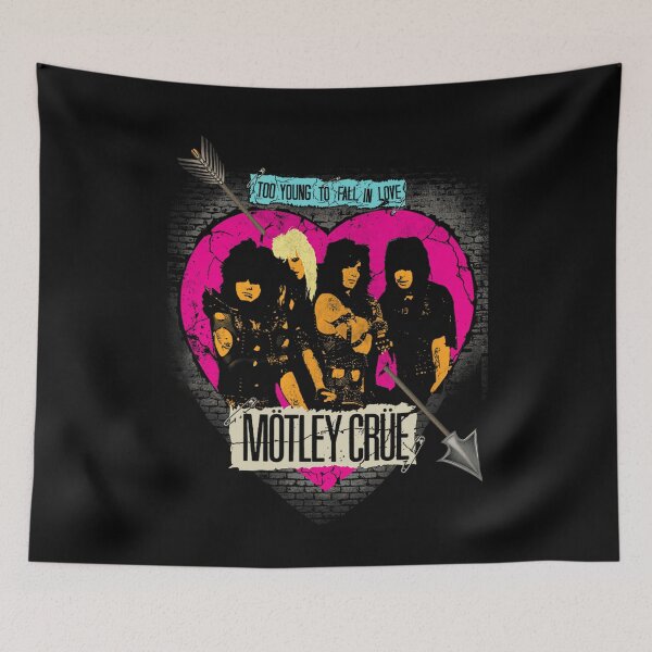 Item preview, Motley Crue Heart Frame Retro Band Illustration designed and sold by MatthiasFruehau.