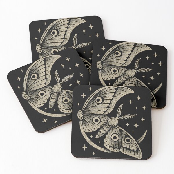 Item preview, Luna Moth and Crescent Moon Gothic Moth designed and sold by Mouraludia.