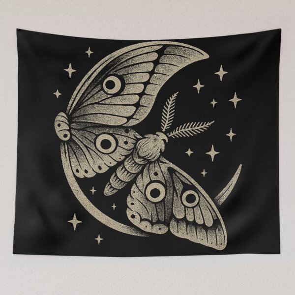 Item preview, Luna Moth and Crescent Moon Gothic Moth designed and sold by Mouraludia.