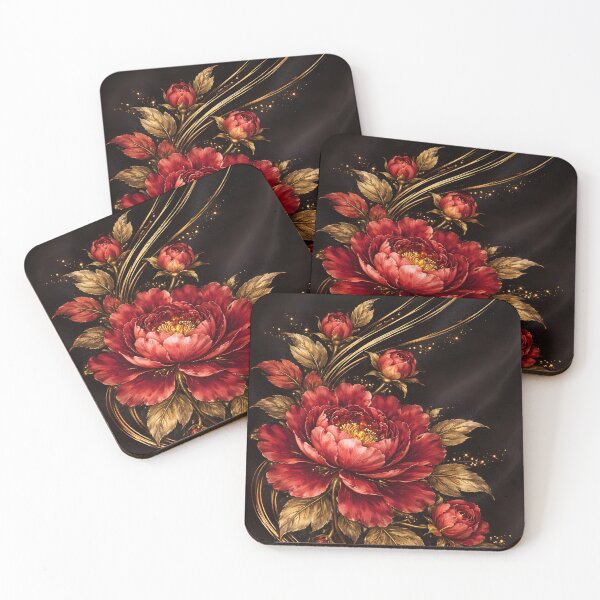 Item preview, Silk Road Peony Phone Case | Red & Gold Chinese Embroidery Floral Art designed and sold by ChubbyGoong.