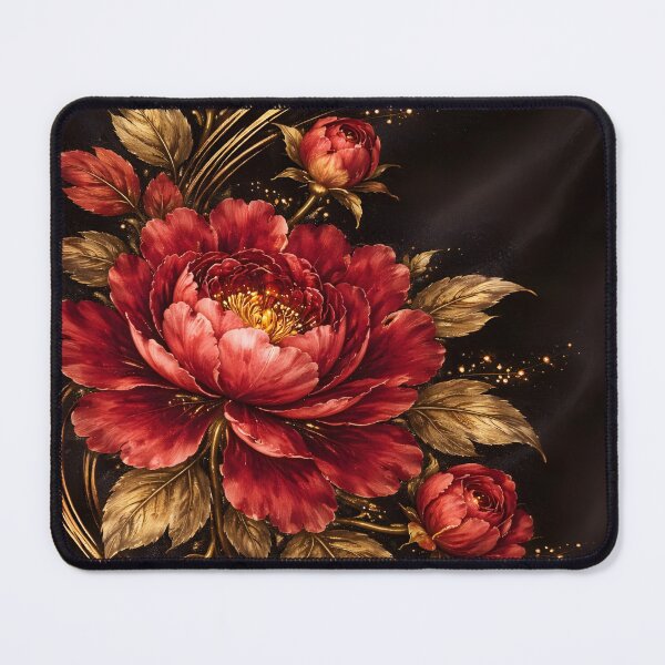 Item preview, Silk Road Peony Phone Case | Red & Gold Chinese Embroidery Floral Art designed and sold by ChubbyGoong.