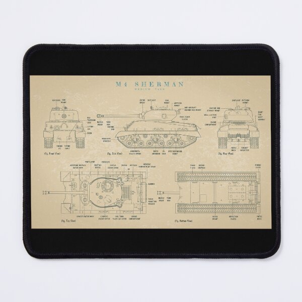 Item preview, M4 SHERMAN Medium Tank (Parchment) designed and sold by BGALAXY.