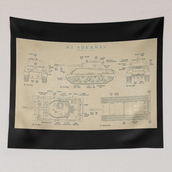 Item preview, M4 SHERMAN Medium Tank (Parchment) designed and sold by BGALAXY.
