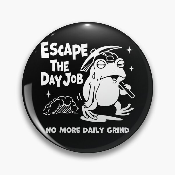 Item preview, Escape The Day Job ? Tired Frog Walking Away_BK designed and sold by AckeeWolf.