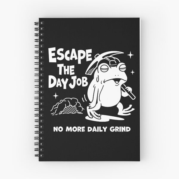 Item preview, Escape The Day Job ? Tired Frog Walking Away_BK designed and sold by AckeeWolf.