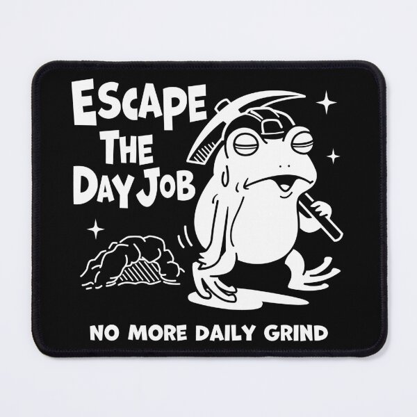 Item preview, Escape The Day Job ? Tired Frog Walking Away_BK designed and sold by AckeeWolf.