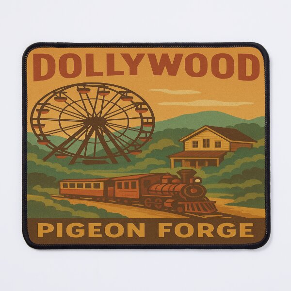 Item preview, Dollywood Vintage Poster T-Shirt | Retro Theme Park Art | Tennessee Travel Souvenir designed and sold by Globalcitytees.