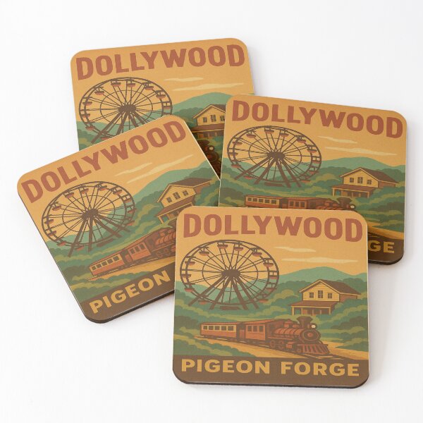 Item preview, Dollywood Vintage Poster T-Shirt | Retro Theme Park Art | Tennessee Travel Souvenir designed and sold by Globalcitytees.