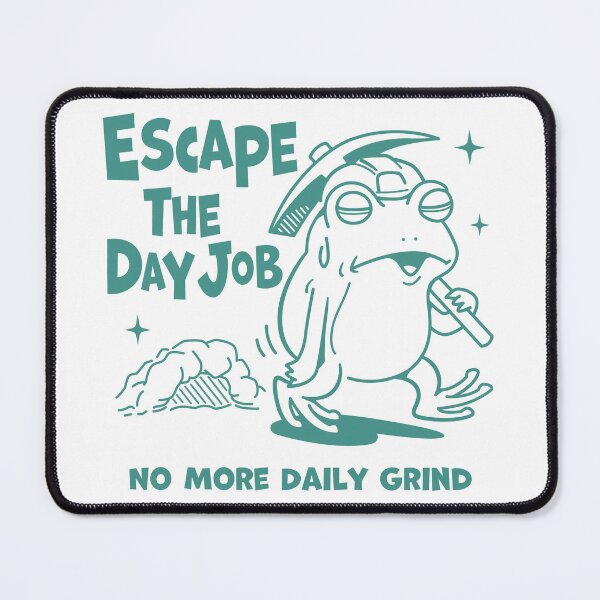 Item preview, Escape The Day Job ? Tired Frog Walking Away_WH designed and sold by AckeeWolf.