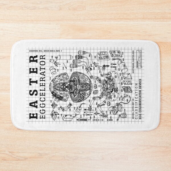 Item preview, Engineer Easter Egg Eggcelerator Funny Blueprint Diagram designed and sold by GrandeDuc.