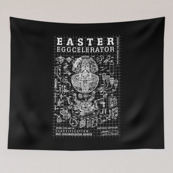 Item preview, Engineer Easter Egg Eggcelerator Funny Blueprint Diagram designed and sold by GrandeDuc.
