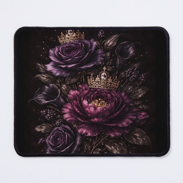 Item preview, Gothic Floral Crown Phone Case | Dark Pink & Purple Flowers with Gold Crown designed and sold by ChubbyGoong.