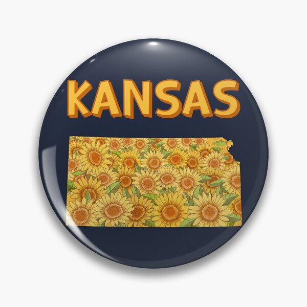 Item preview, Kansas Sunflowers, The Heart of the Heartland Map Art designed and sold by mashmosh.