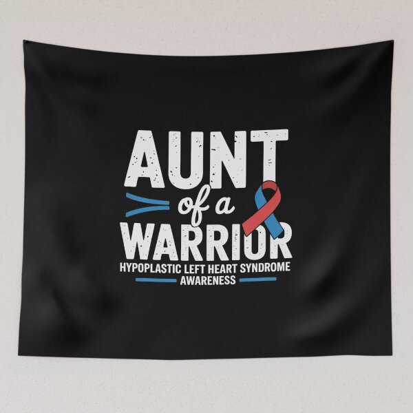 Item preview, Aunt Of A Warrior, Red Blue Ribbon HLHS Awareness designed and sold by SIGORDESIGN.