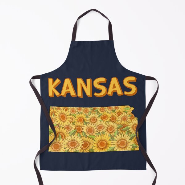 Item preview, Kansas Sunflowers, The Heart of the Heartland Map Art designed and sold by mashmosh.