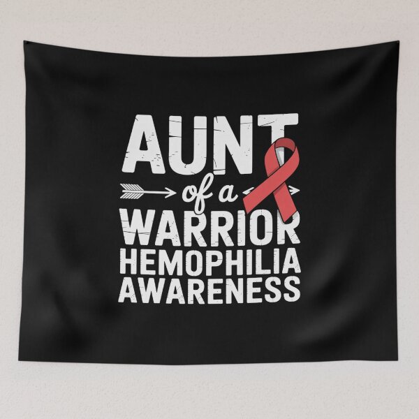 Item preview, Aunt Of A Warrior, Red Ribbon Hemophilia Awareness designed and sold by SIGORDESIGN.