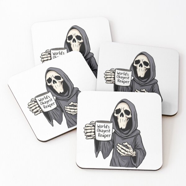 Item preview, Reaper Needs Coffee – Dark Humor Grim Reaper Design designed and sold by Colorfulsigns.