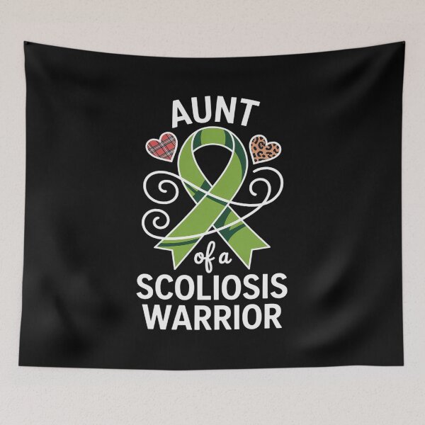 Item preview, Aunt Scoliosis Awareness Leopard Buffalo Plaid Family designed and sold by SIGORDESIGN.