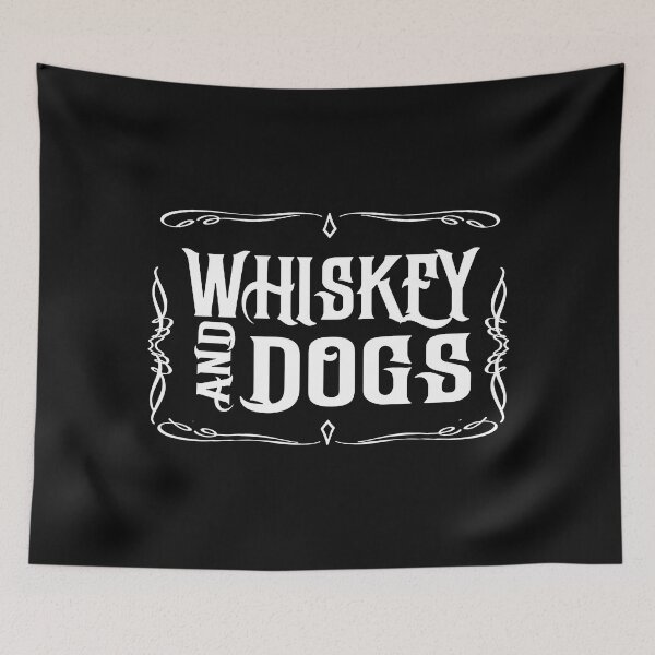 Item preview, Whiskey and Dogs; White Fonts; designed and sold by StickerApe.