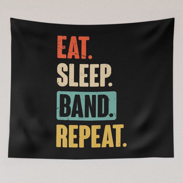 Artikelvorschau, Eat Sleep Band Repeat Marching Band And Jazz Band entworfen und verkauft von RylynKaub86.